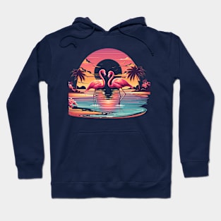 Pink Flamingo Summer Vibes Hoodie